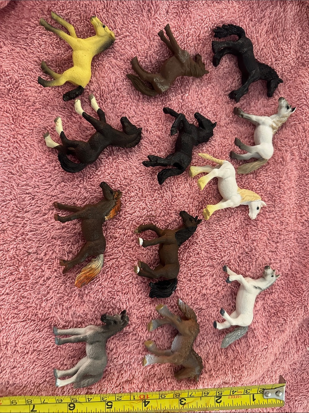 Miniature Toy Horses - Assorted Colors (12)